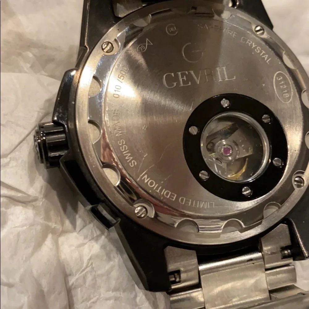 Gevril NWOT Seacloud Stainless Steel Bracelet Watc